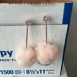Kate Spade Pink Pom Pom Drop Earrings